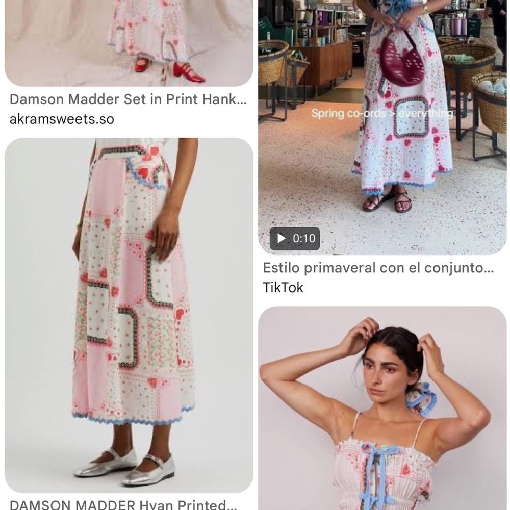 Damson Madder Hanky Heart Skirt